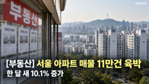 서울 아파트 매물 11만건 육박 한 달 새 10.1% 증가