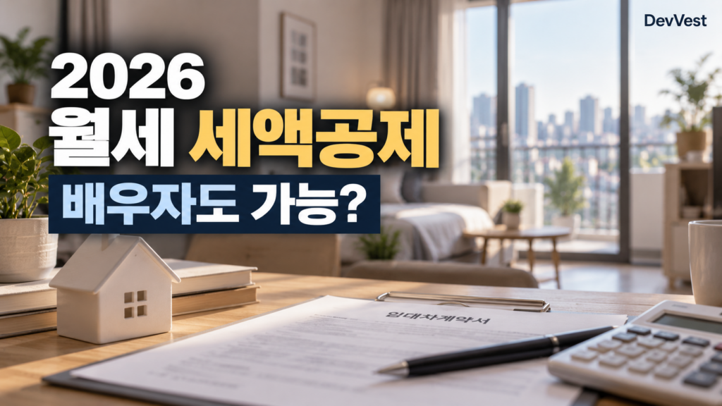 2026 월세 세액공제 배우자 월세 공제 변경 내용
